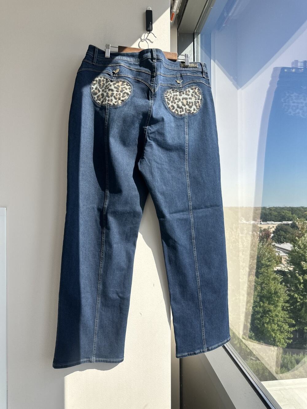 Vtg Y2k Cheetah Print Apple Bottoms Latto Boot Leg Street Wear Stretch Jeans 20